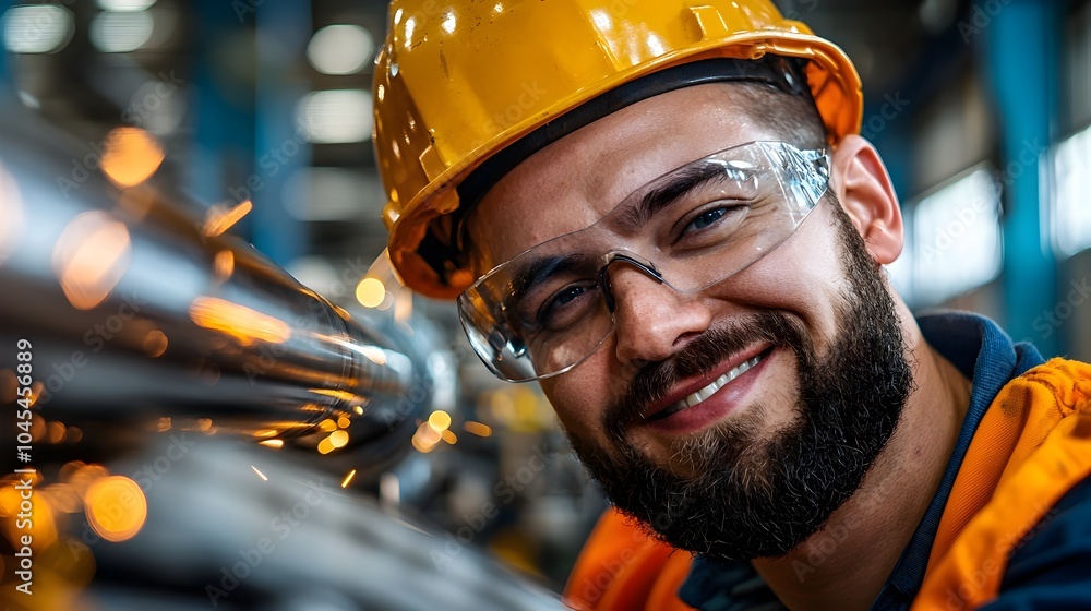 Skilled Engineer Expertly Operating Hydraulic Tube Bender to Precisely Bend and Shape Long Steel Pipe in an Industrial Manufacturing Facility or Workshop Setting Skilled Engineer Expertly Operating Hydraulic Tube Bender to Precisely Bend and Shape Long Steel Pipe in an Industrial Manufacturing Facility or Workshop Setting