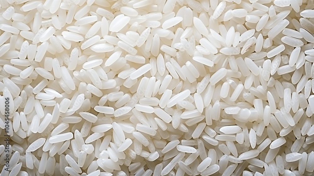 Close-up of white rice in the background. Top view Close-up of white rice in the background. Top view