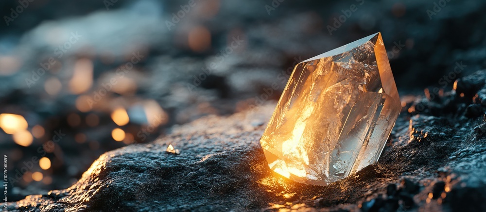 A Crystal Gemstone on a Rough Surface A Crystal Gemstone on a Rough Surface