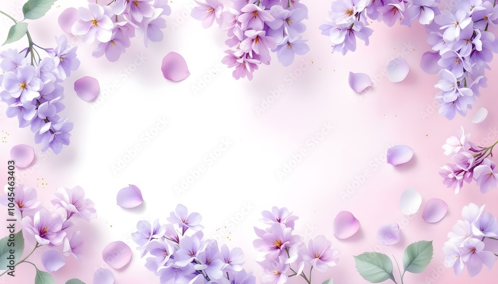 A tight shot of purple blooms against a pristine white backdrop, illuminated by a halo of soft lights behind. frame of lilac flowers on an isolated white background, botanical painting, hand drawing A tight shot of purple blooms against a pristine white backdrop, illuminated by a halo of soft lights behind. frame of lilac flowers on an isolated white background, botanical painting, hand drawing
