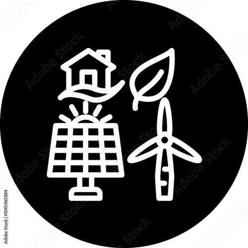 Smart Grid vector icon style