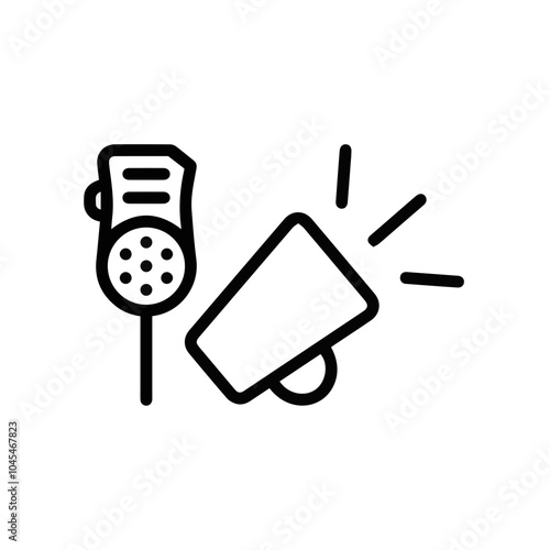 Warning signal icon symbol vector image Illustration