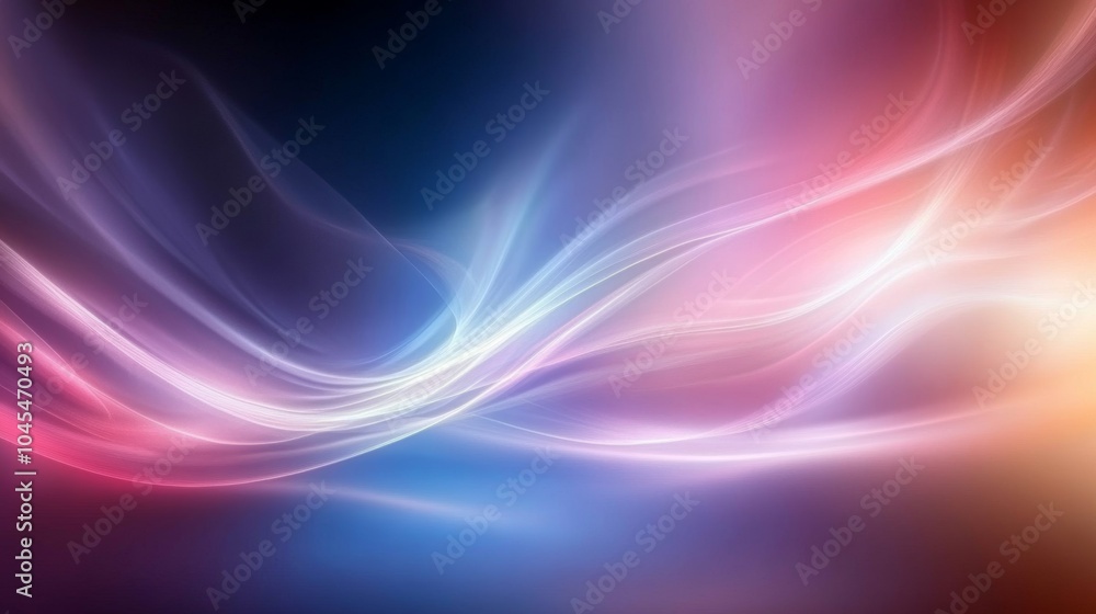 Abstract Colorful Light Waves Background Design