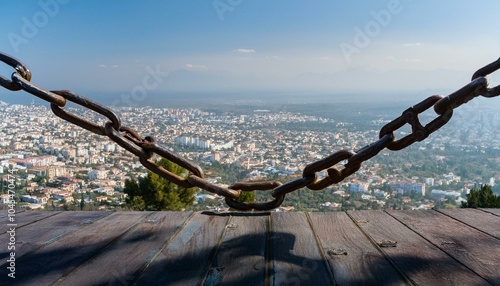 Great chains holding back a great city photo