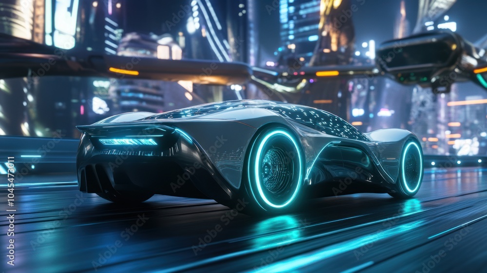 Fototapeta premium A world driven by advanced technology, showcasing digital innovation and futuristic designs.