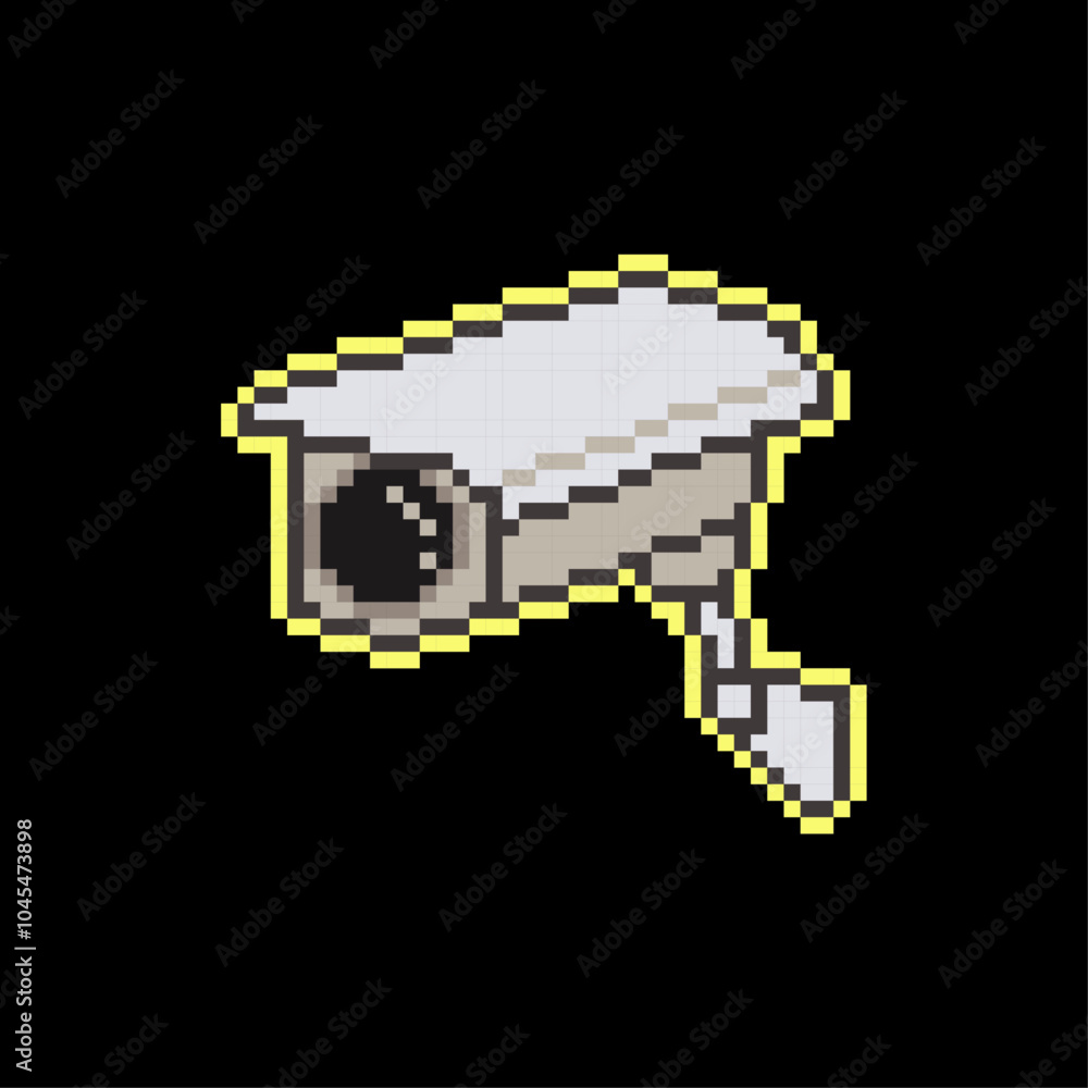 Fototapeta premium CCTV CAMERA ICON PIXEL ART