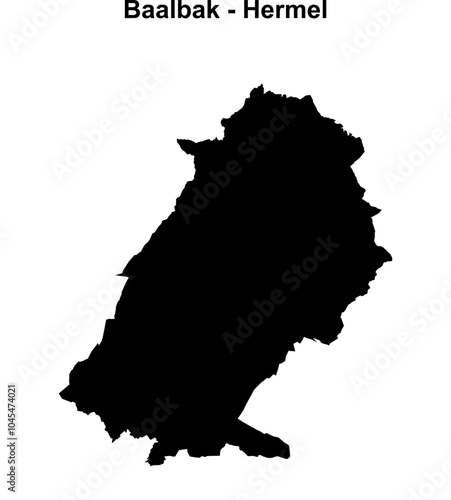 Baalbak - Hermel governorate blank outline map photo