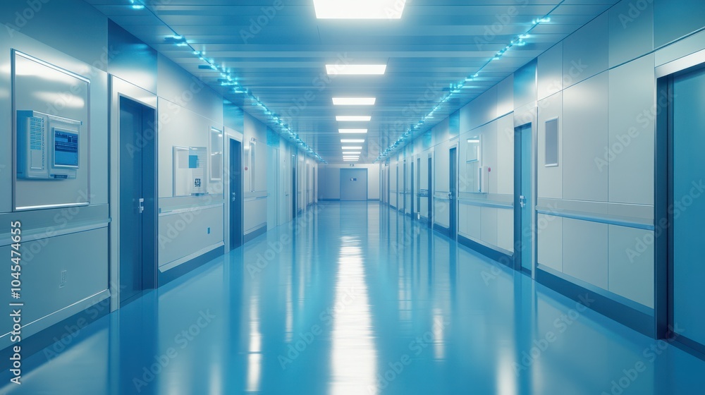 Hospital or laboratory and network concept. Wide image for banners, advertisements. Hospital or laboratory and network concept. Wide image for banners, advertisements.