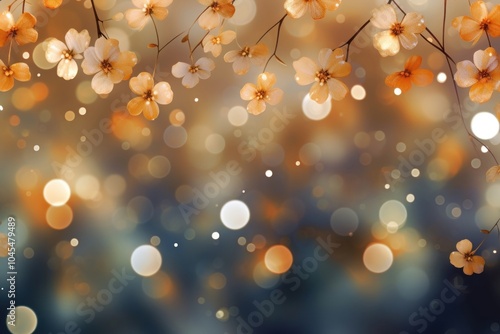 Autumn flower pattern bokeh effect background light backgrounds outdoors. photo