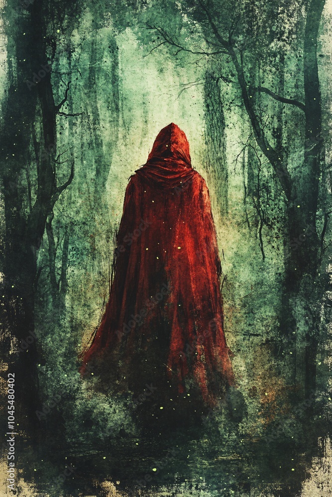 In the enchanted forest of whispers a mysterious figure cloaked in red embarks on a journey through shadows and secrets In the enchanted forest of whispers a mysterious figure cloaked in red embarks on a journey through shadows and secrets