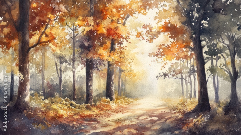 Obraz premium Autumn Forest Path