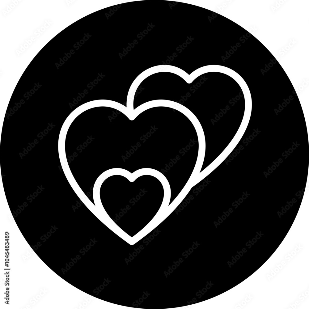 Love vector icon style Love vector icon style