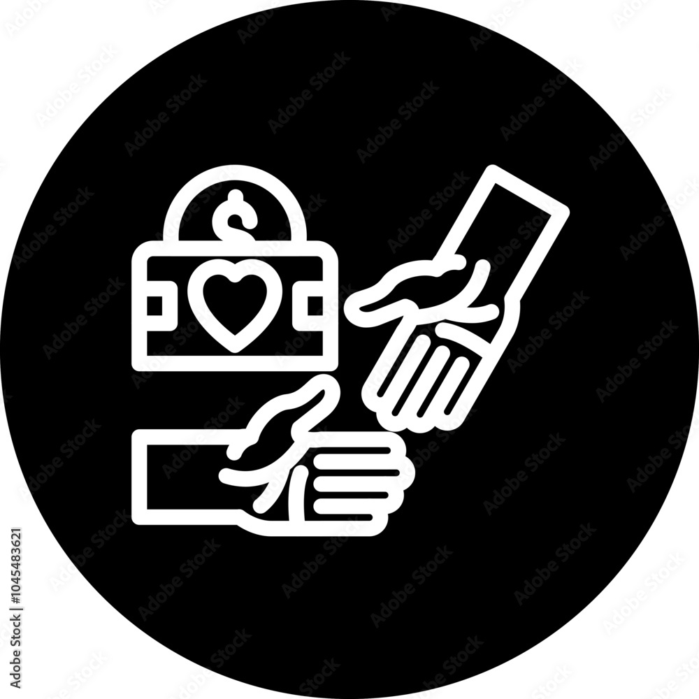 Obraz premium Charity Gala vector icon style