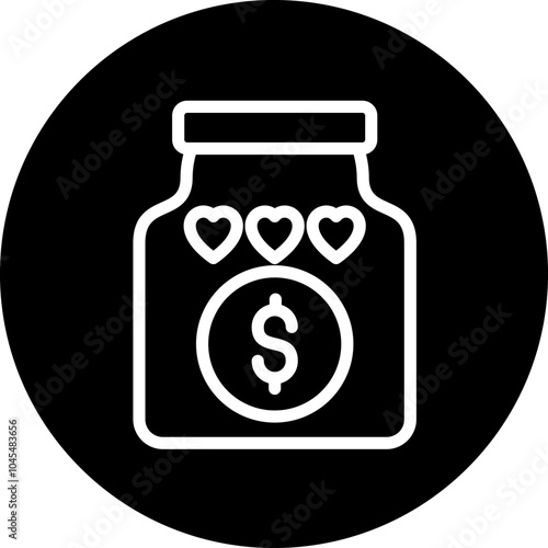 Donation Jar vector icon style