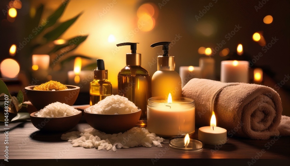 A set of luxury spa products A set of luxury spa products