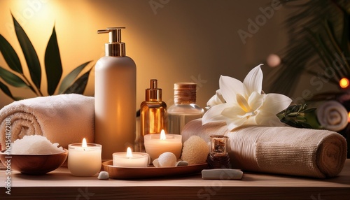 A set of luxury spa products photo