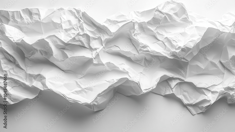 crumpled and creased paper texture with soft shadows and subtle variation in white tones creating a sense of depth and tactile quality crumpled and creased paper texture with soft shadows and subtle variation in white tones creating a sense of depth and tactile quality