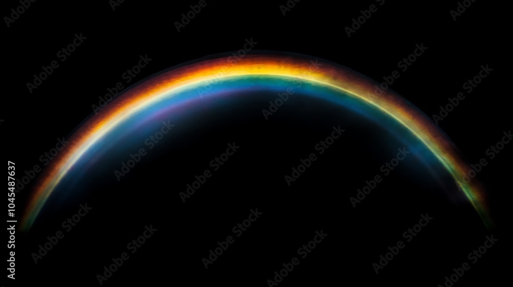 Vibrant Rainbow Arcing Across a Dark Sky Vibrant Rainbow Arcing Across a Dark Sky