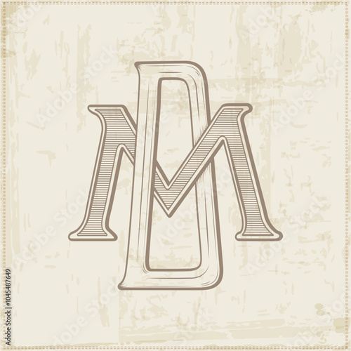 DM, MD ,  logo DM, Letter DM, vector, logo, Wedding Monogram Initials, Wedding Logo,Wedding Monogram, Logo Design , Monogram Vintage