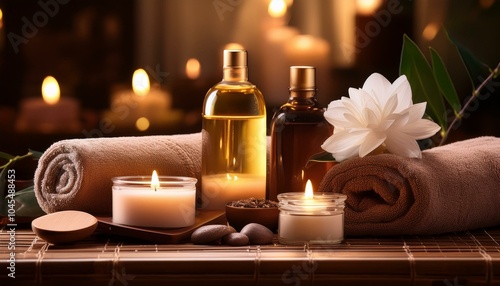 A set of luxury spa products photo