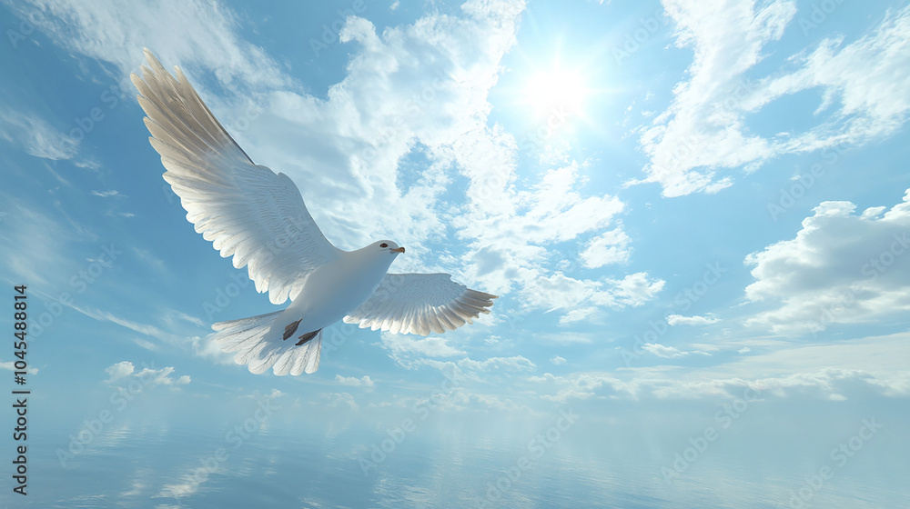 Bird Soaring Freely in the Open Sky Bird Soaring Freely in the Open Sky