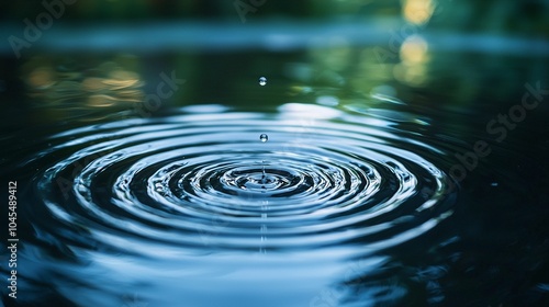 Beautiful Water Ripples on a Pond: Close-Up of Delicate Patterns