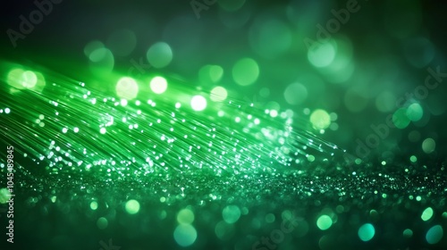 Illuminating Fiber Optics: The Green Glow of Modern Data Transmission