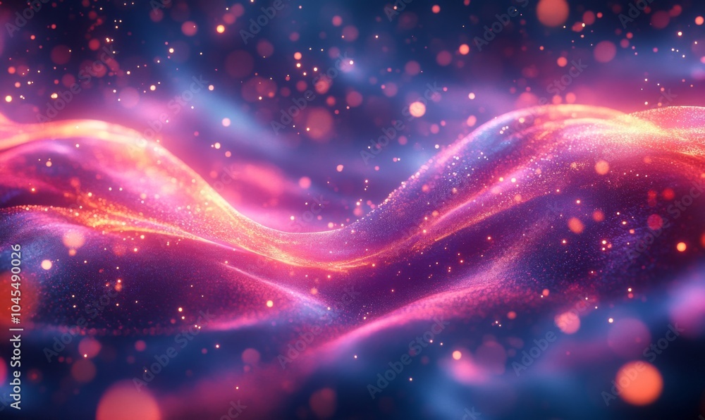 Psychedelic energy waves radiating from a glowing neon core, spiritual transformation, 3D illustration Psychedelic energy waves radiating from a glowing neon core, spiritual transformation, 3D illustration