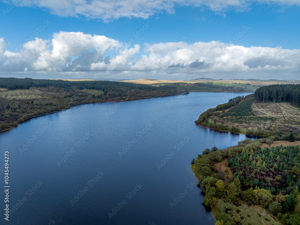 Aerial view of the Use reservoir, situated below the majestic Black Mountain at the western edge of Bannau Brycheiniog National Park (Brecon Beacons) South Wales UK
Aerial view of the Use reservoir, situated below the majestic Black Mountain at the western edge of Bannau Brycheiniog National Park (Brecon Beacons) South Wales UK