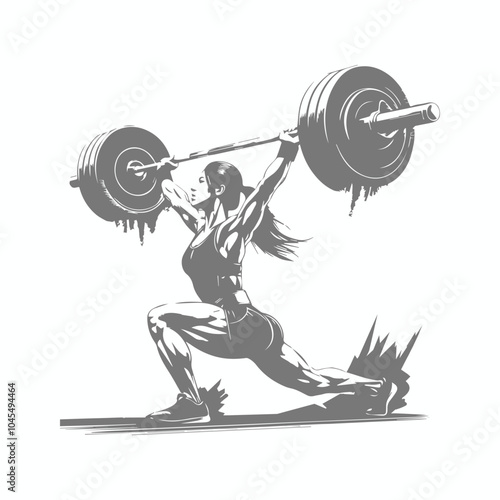 A powerful bodybuilder lifting a massive barbell loaded with heavy weights.