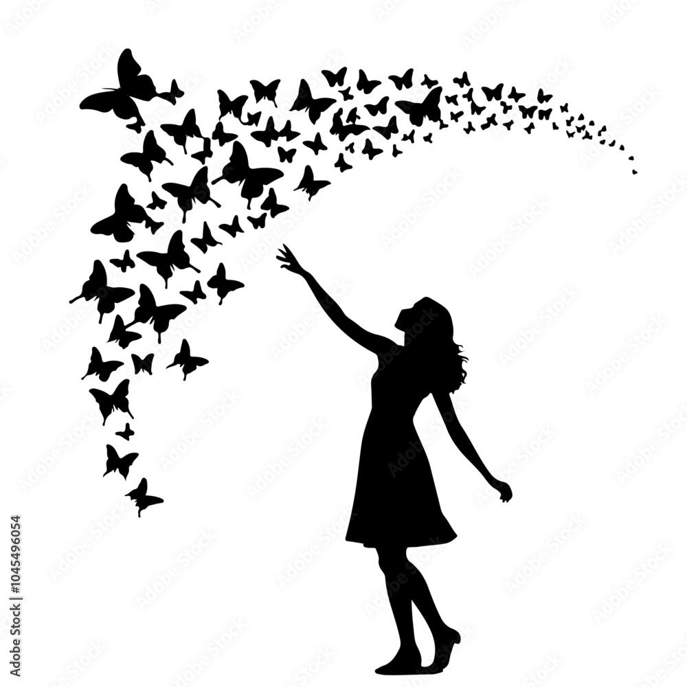 Embracing Freedom: A Woman's Journey with Butterflies. Embracing Freedom: A Woman's Journey with Butterflies.