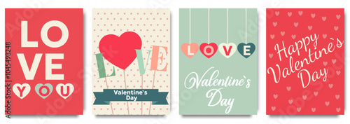 Konstfotografi Set of Valentine's Day cards