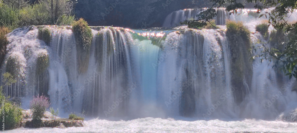 Naklejka premium waterfall in the forest