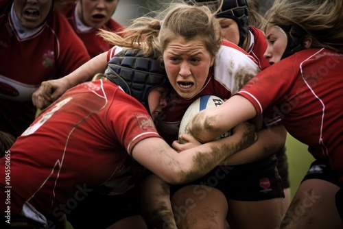 Women's rugby sport. photo