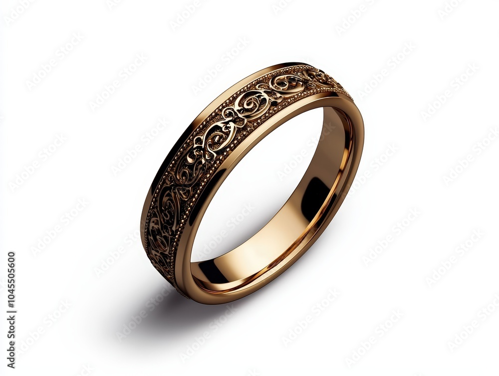Elegant gold ring with intricate engravings, perfect for weddings or as a timeless accessory for any occasion. Elegant gold ring with intricate engravings, perfect for weddings or as a timeless accessory for any occasion.