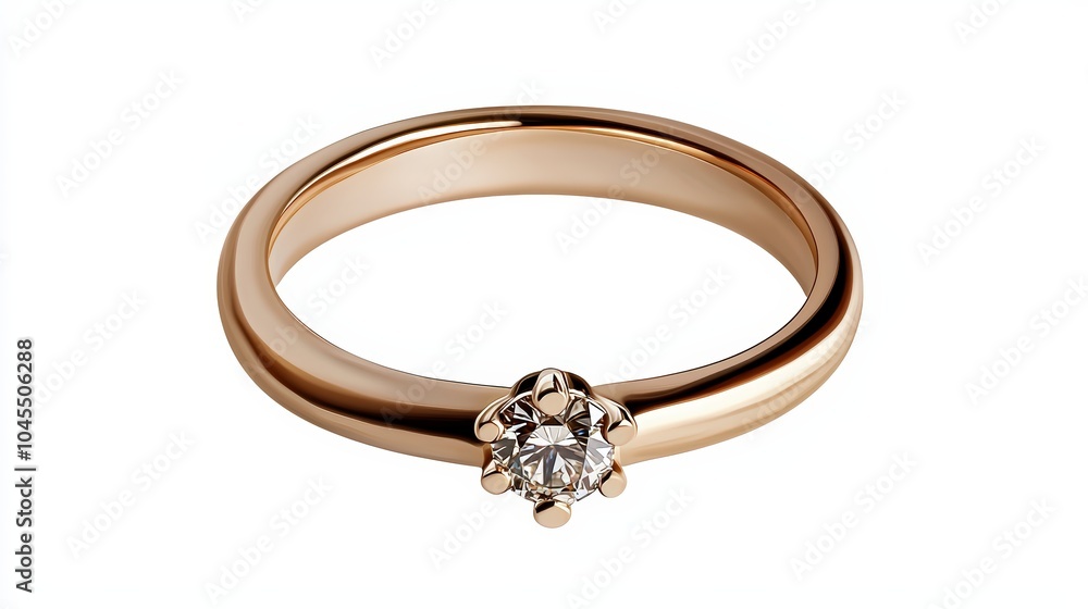 Elegant rose gold ring featuring a brilliant diamond, perfect for engagements or special occasions. Elegant rose gold ring featuring a brilliant diamond, perfect for engagements or special occasions.