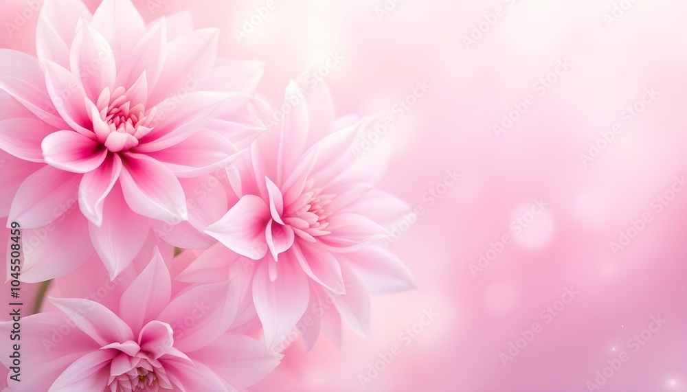 beautiful pink and white dahlia flower background in soft vintage tone with glitter light and bokeh, copy space for text. pink dahlia flower background in soft tone with copy space for greeting cards beautiful pink and white dahlia flower background in soft vintage tone with glitter light and bokeh, copy space for text. pink dahlia flower background in soft tone with copy space for greeting cards