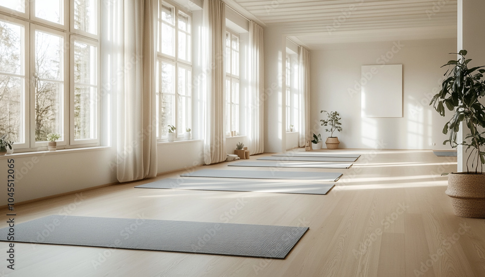 Scandinavian Yoga Space Modern Design high detail Scandinavian Yoga Space Modern Design high detail