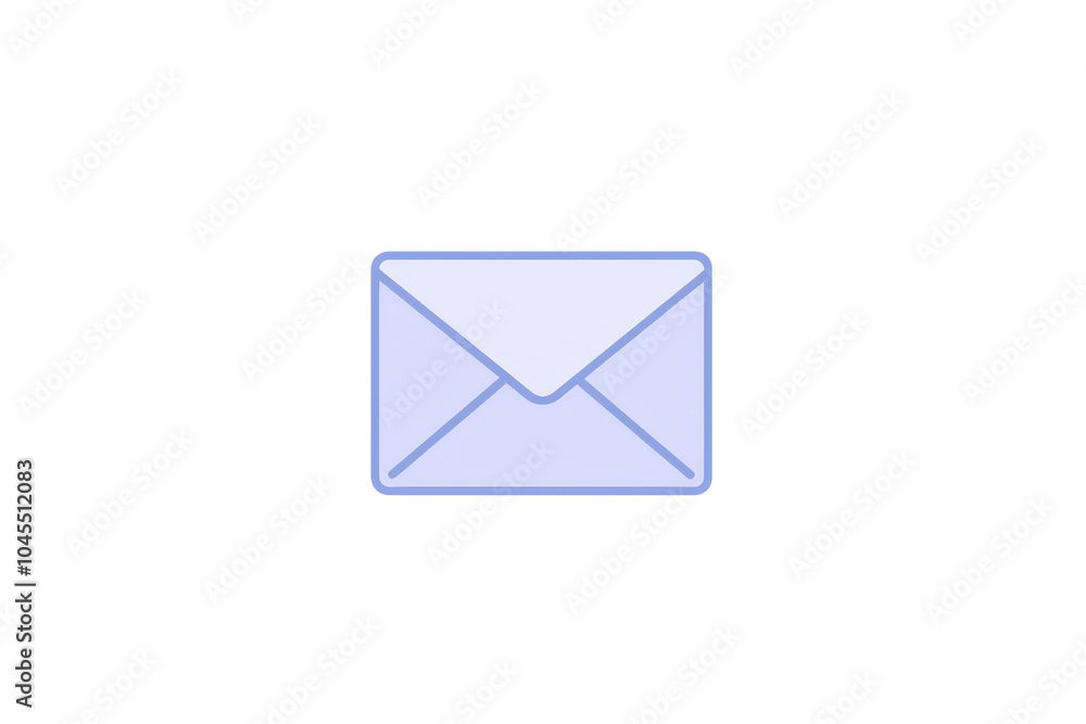 Illustration of a simple blue envelope icon representing communication, message exchange, mail service, and digital correspondence. Illustration of a simple blue envelope icon representing communication, message exchange, mail service, and digital correspondence.