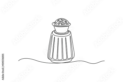 Kitchen tool concept. Single line draw design vector graphic illustration.