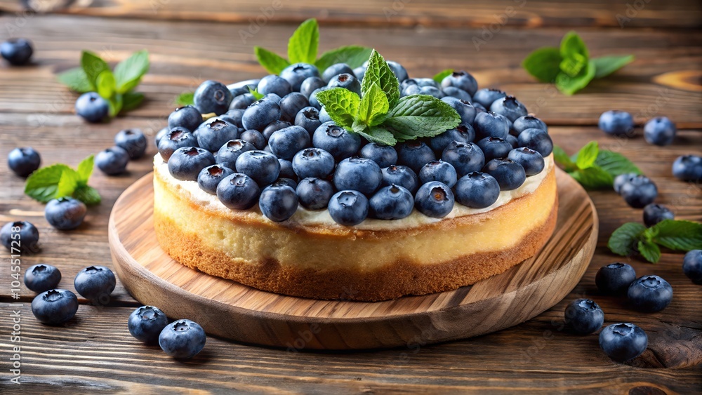 blueberry cake with wooden table blueberry cake with wooden table