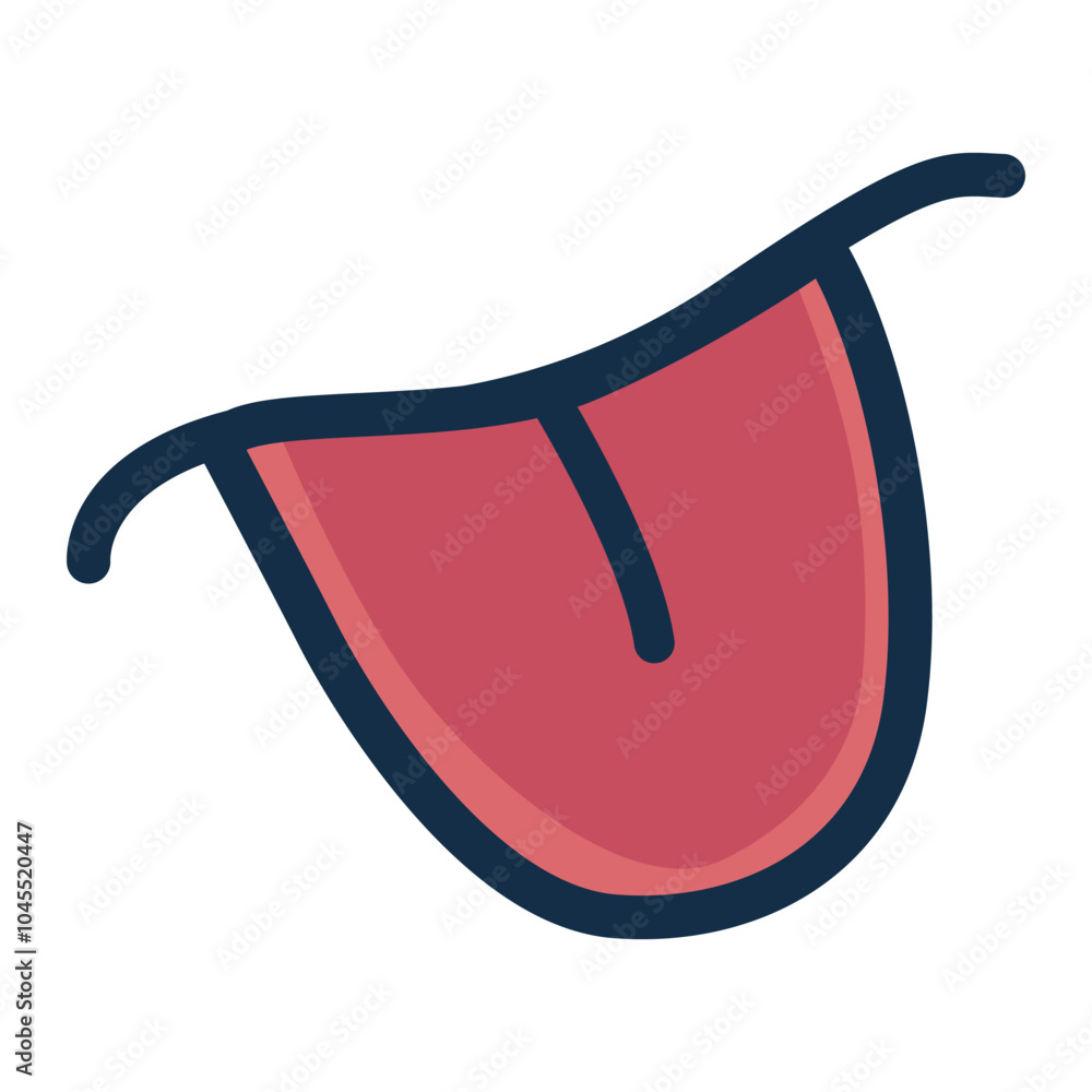 Cartoon. A mouth with a tongue sticking out , suitable for various ...
