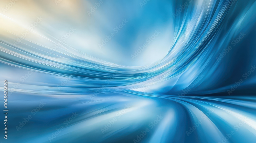 Fototapeta premium Abstract Blue Energy Wave