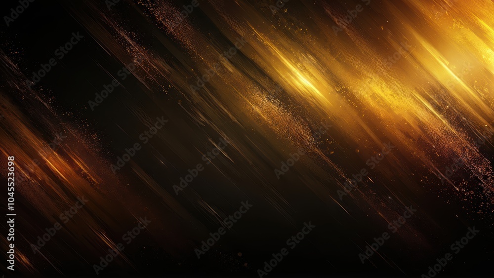 Abstract golden and black textured background with dynamic streaks for design purposes. Abstract golden and black textured background with dynamic streaks for design purposes.