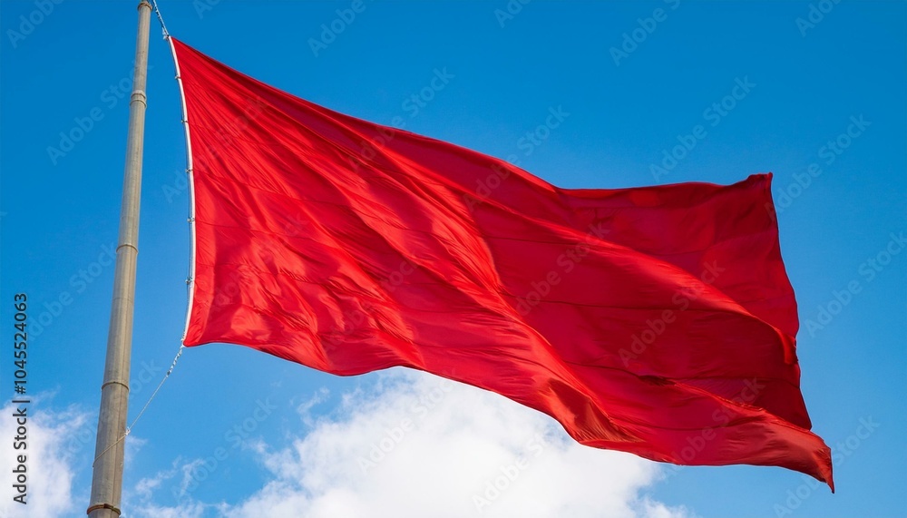 A red flag with a revolutionary aura A red flag with a revolutionary aura
