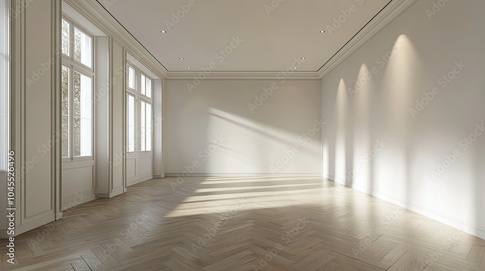Obraz premium Bright Empty Room with Soft Natural Light