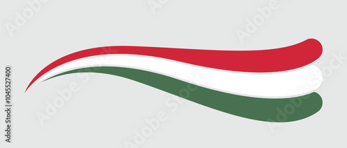 Hungary flag, Hungarian flag tricolor curvy design, Hungarian wavy flag