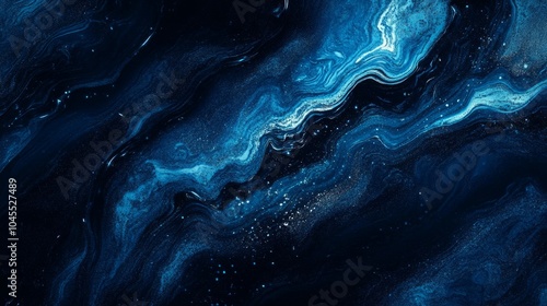 The design has a blue grainy gradient glowing abstract colored light shape on a black noise texture background, with a minimalist wide banner web header cover