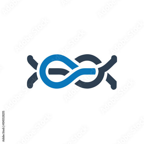 Square knot icon on white background
