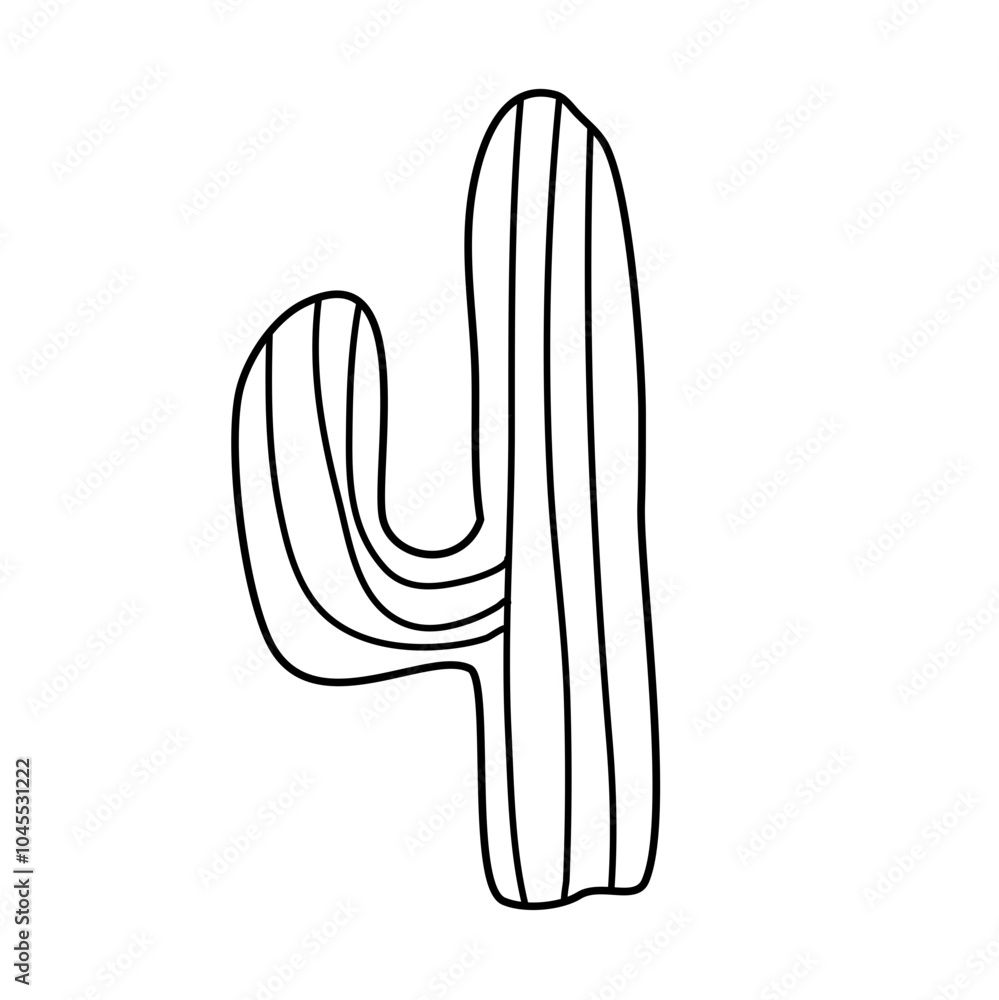 Obraz premium Boho Cactus Silhouette